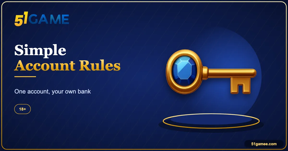51 Game account rules